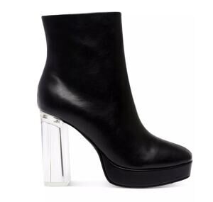 WILD PAIR Womens NEW Black Platform Charlee Zip-Up Boots / Size 8 M
